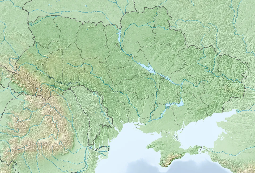 Reliefkarte Ukraine