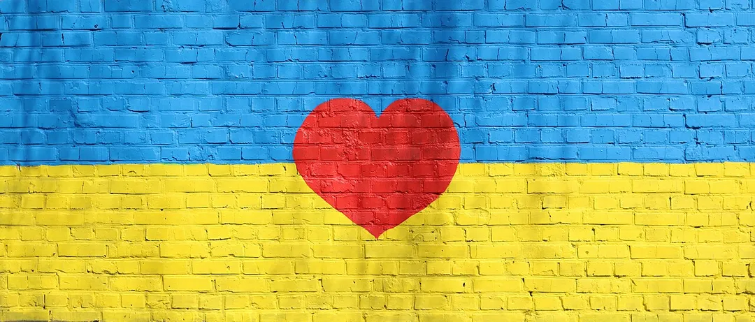 Patriotic graffiti in Vinnytsia, Ukraine during the war 2022.