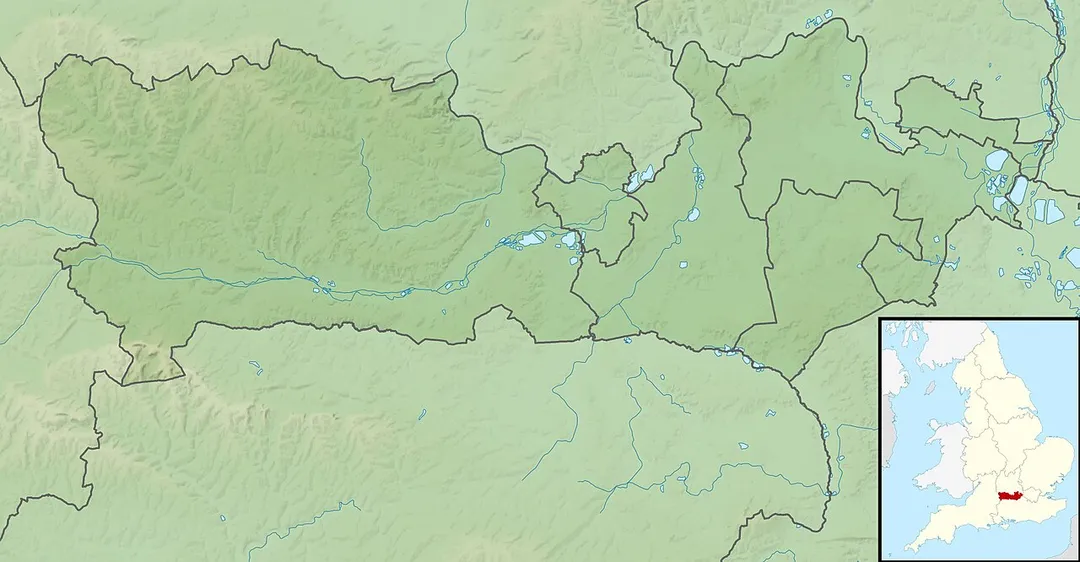 Relief map of Berkshire, UK.
Equirectangular map projection on WGS 84 datum, with N/S stretched 160%
Geographic limits:

West: 1.63W
East: 0.46W
North: 51.59N
South: 51.21N