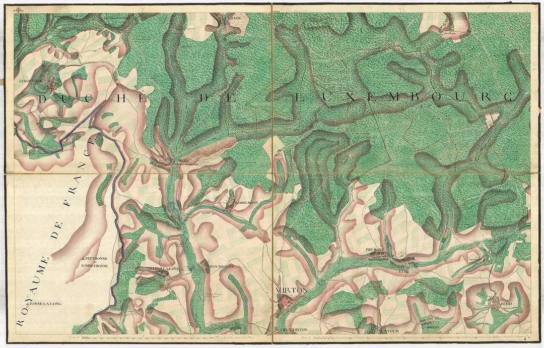 Map sheet by Joseph de Ferraris, Maps and plans department of the Royal Library of Belgium (KBR)