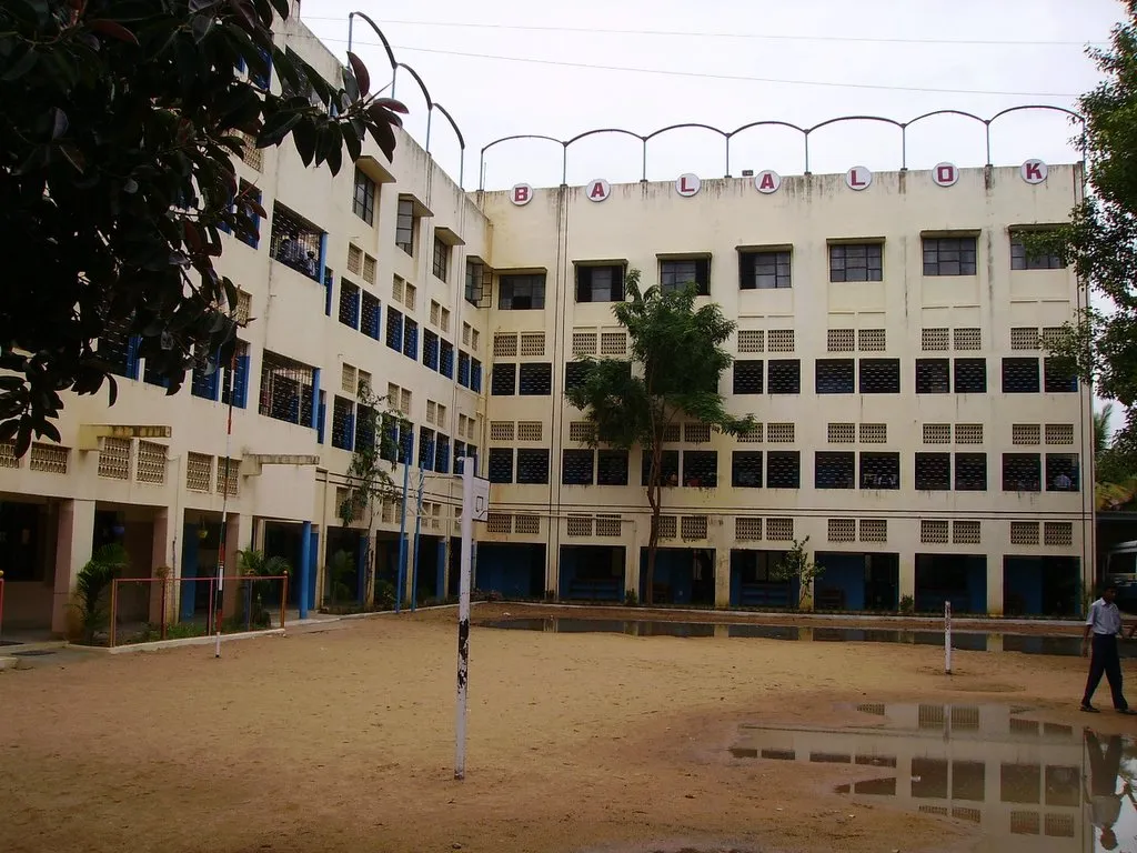 Photograph of the classrooms of Balalok Matriculation Higher Secondary School, Virugambakkam