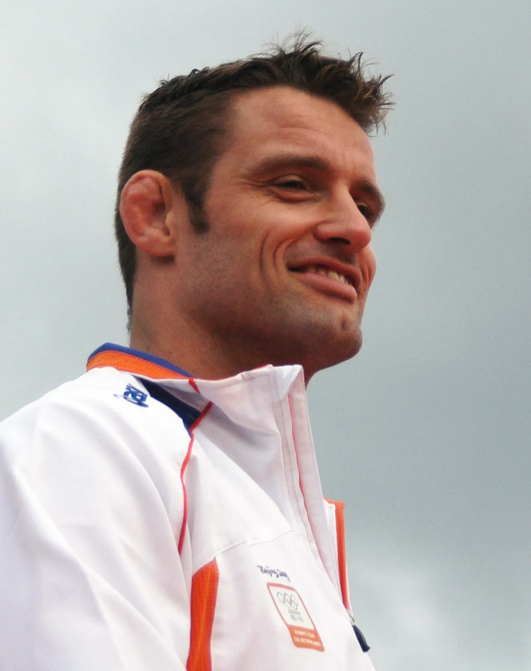 Mark Huizinga at the Olympic welcome in the Olympic Stadium in Amsterdam, the Netherlands