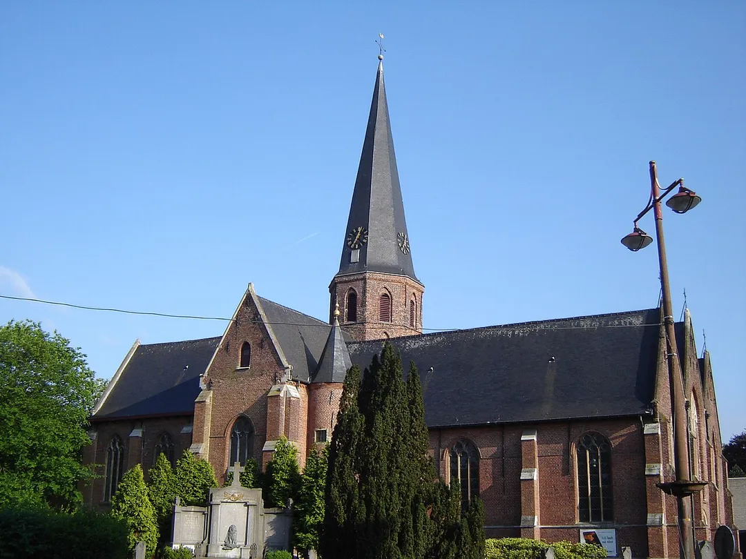 Church of Saint Catherine in Wachtebeke. Wachtebeke, East Flanders, Belgium