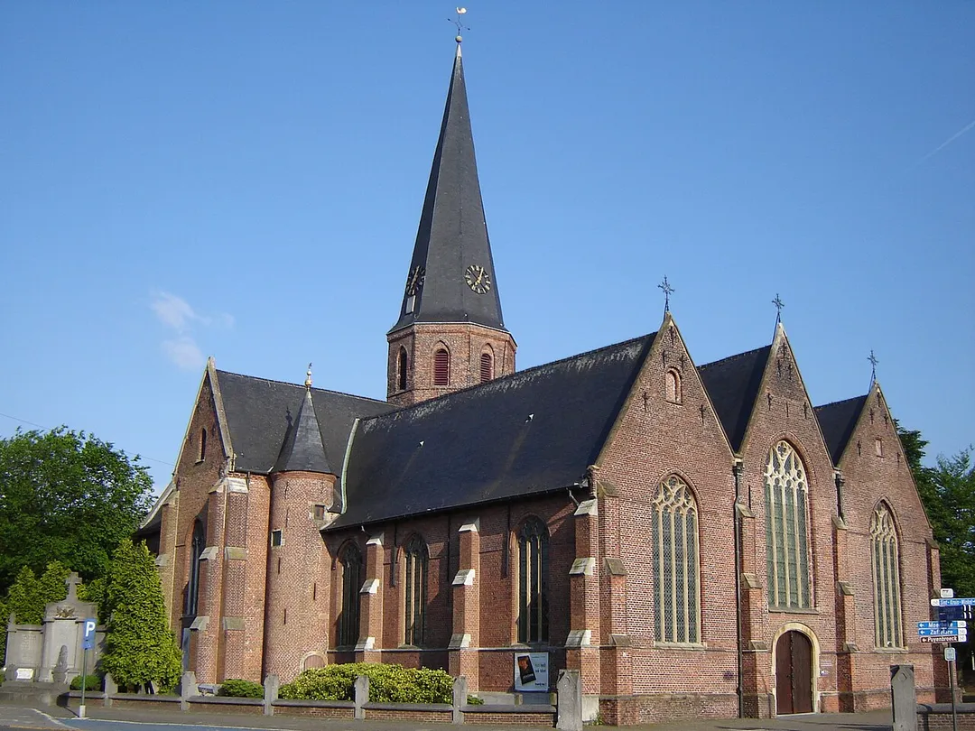 Church of Saint Catherine in Wachtebeke. Wachtebeke, East Flanders, Belgium