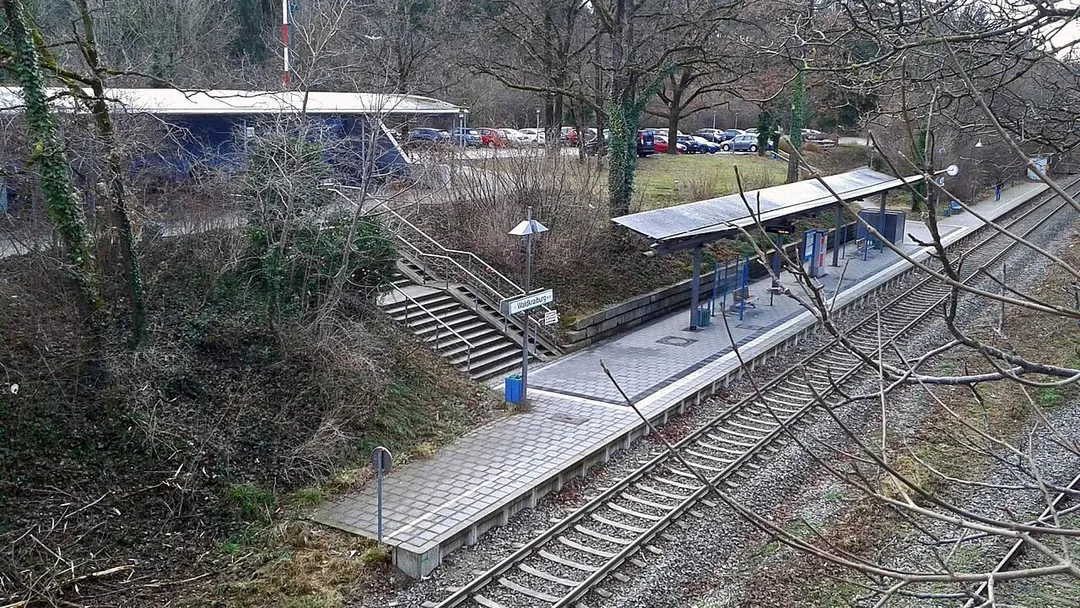 Waldkraiburg-Kraiburg station in Waldkraiburg, Germany.