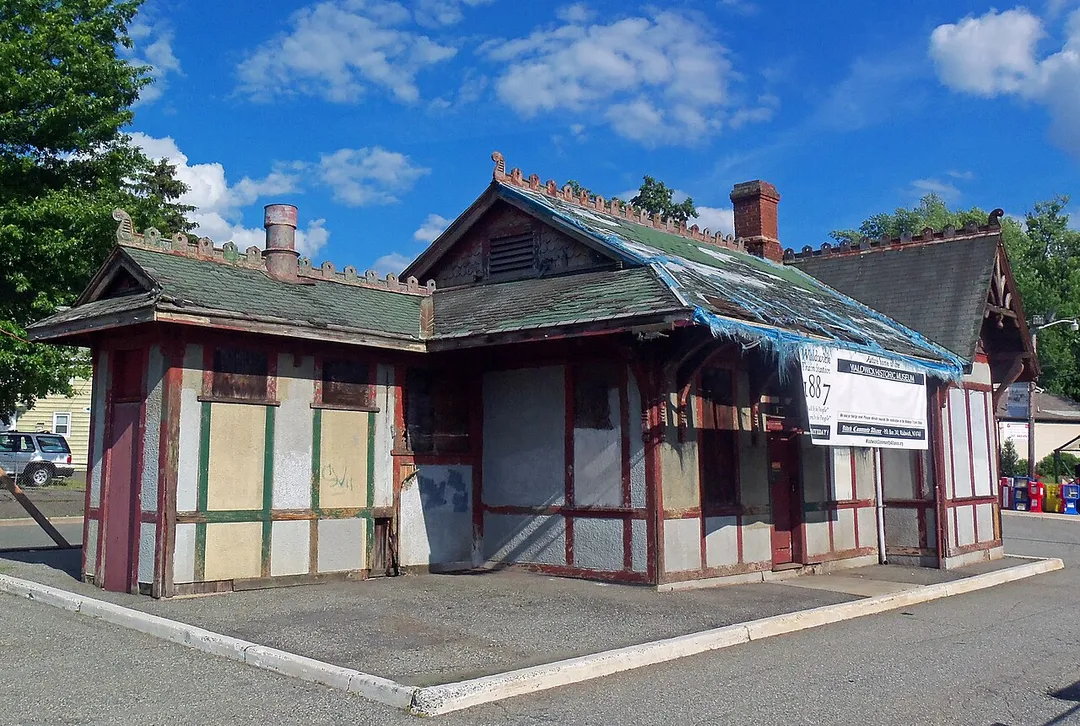 Former depot building at the NJ Transit station, Waldwick, NJ, USA