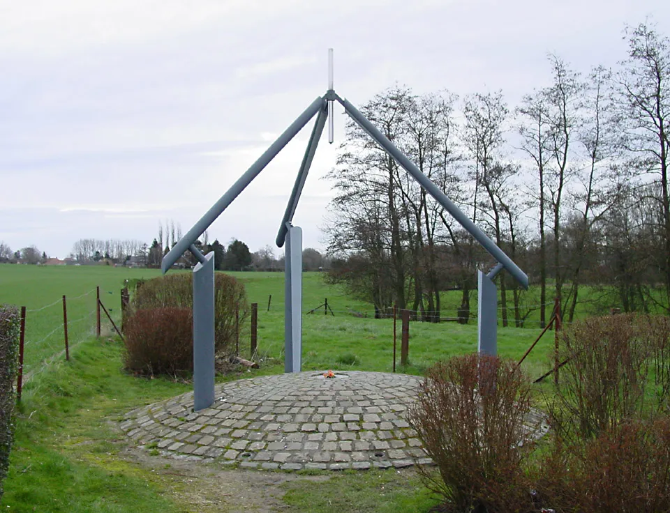 The monument at the geographical centre of Belgium