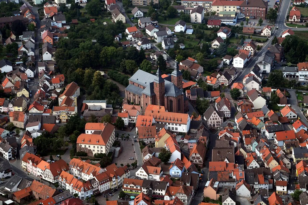 Walldürn, Baden-Württemberg, Germany, aerial photograph