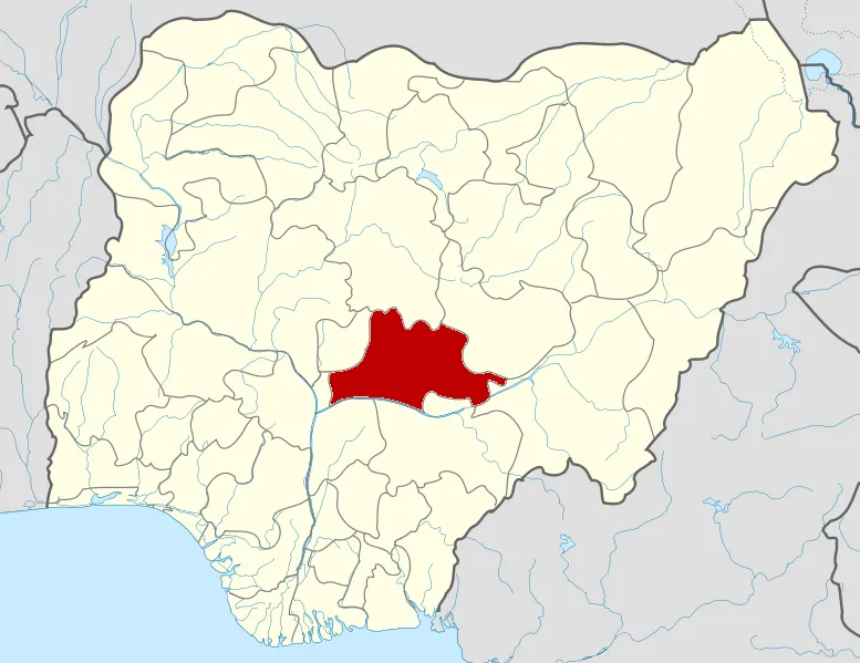 Map locator of Nigeria.