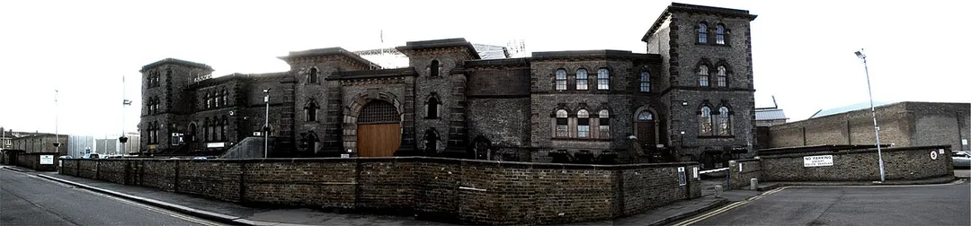 Panoramic photograph of Wandsworth Prison, stitched together (rather shoddily!) in Photoshop