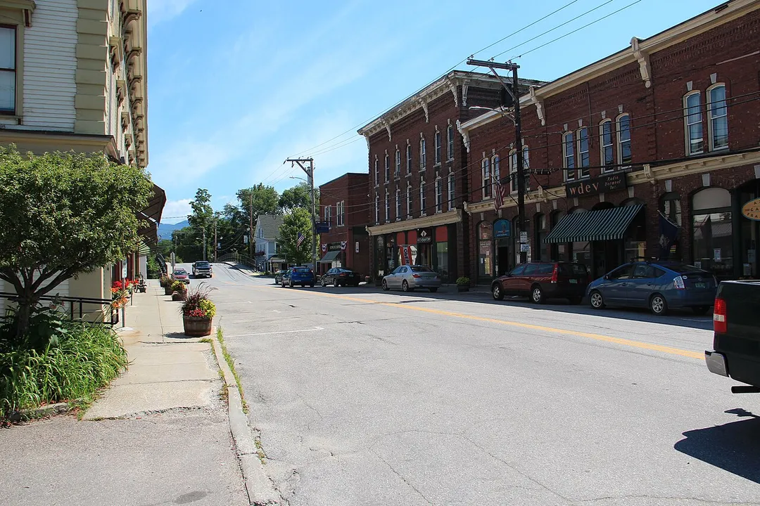 Downtown Waterbury, Vermont.