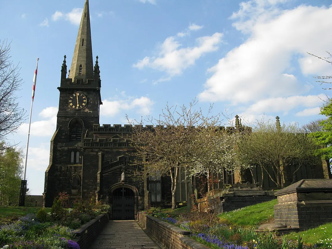 St Bartholomew's parish church, Wednesbury, West Midlands, seen from the south