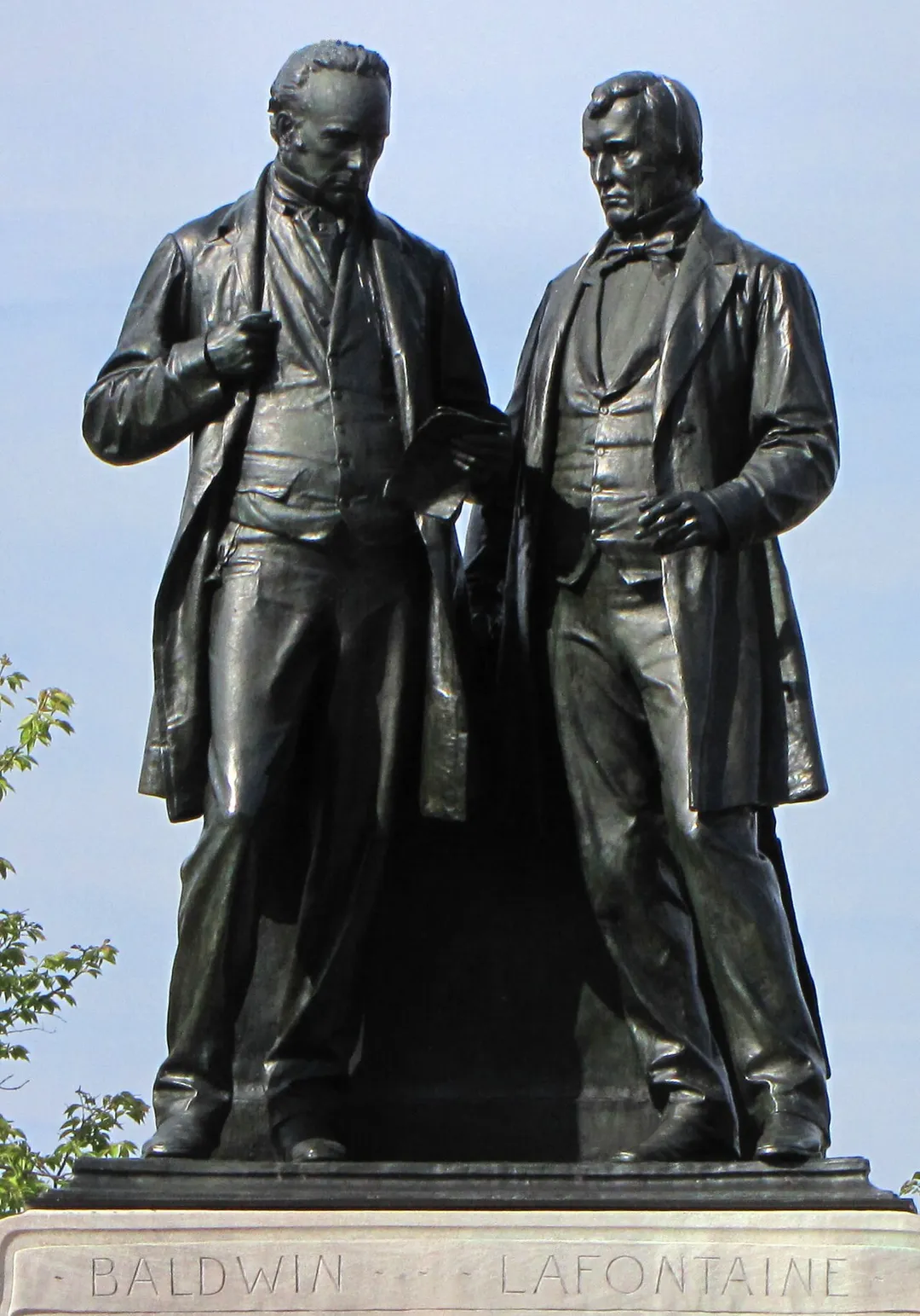 Statue of Robert Baldwin and Louis-Hippolyte Lafontaine by Walter Seymour Allward, Parliament Hill, Ottawa, Ontario, Canada