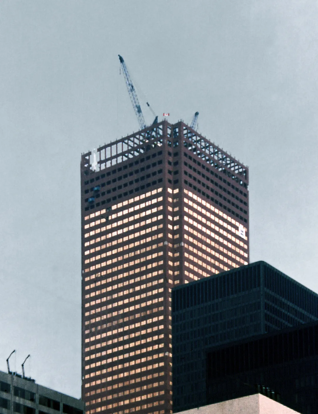 The Bank of Montreal's First Canadian Place, a 72-storey office tower under construction