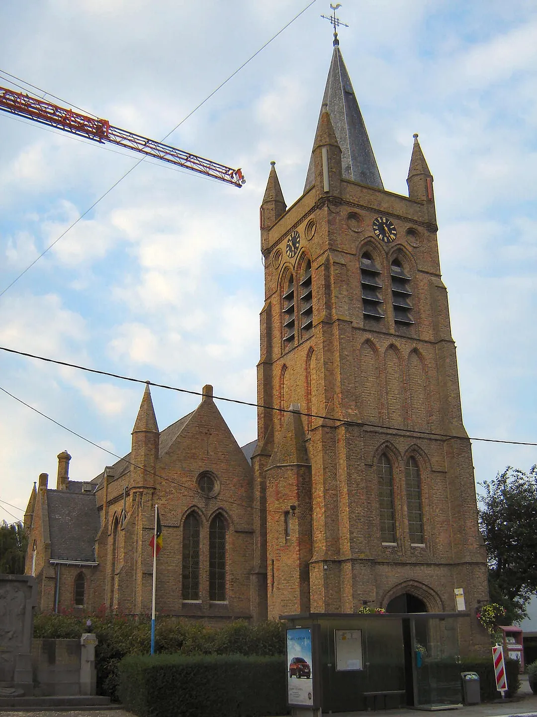 Church of Saint Lawrence in Westende. Westende, Middelkerke, West Flanders, Belgium