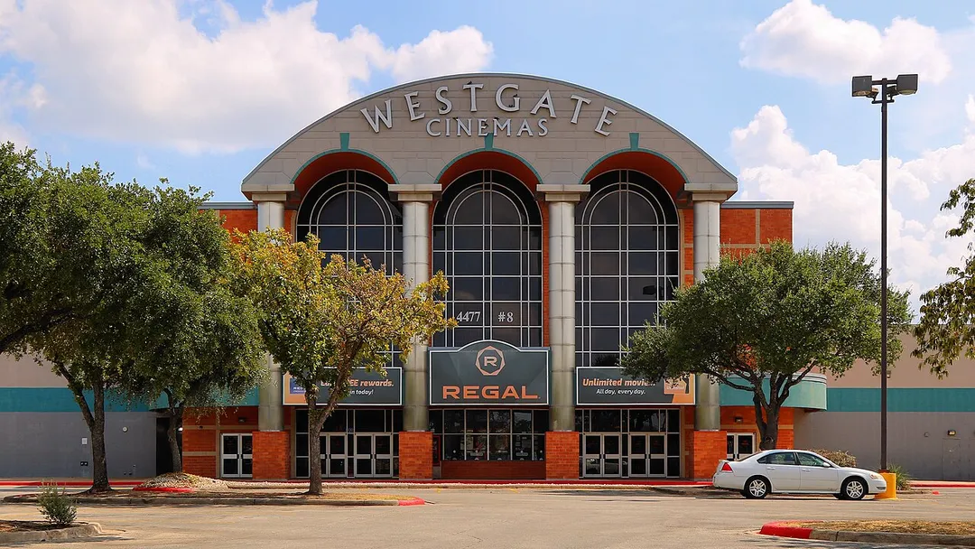 The Regal Westgate Cinemas in Austin, Texas, United States originally opened on December 12, 1986, as the Westgate 8. It was built with eight screens but was expanded to eleven screens in 1999.