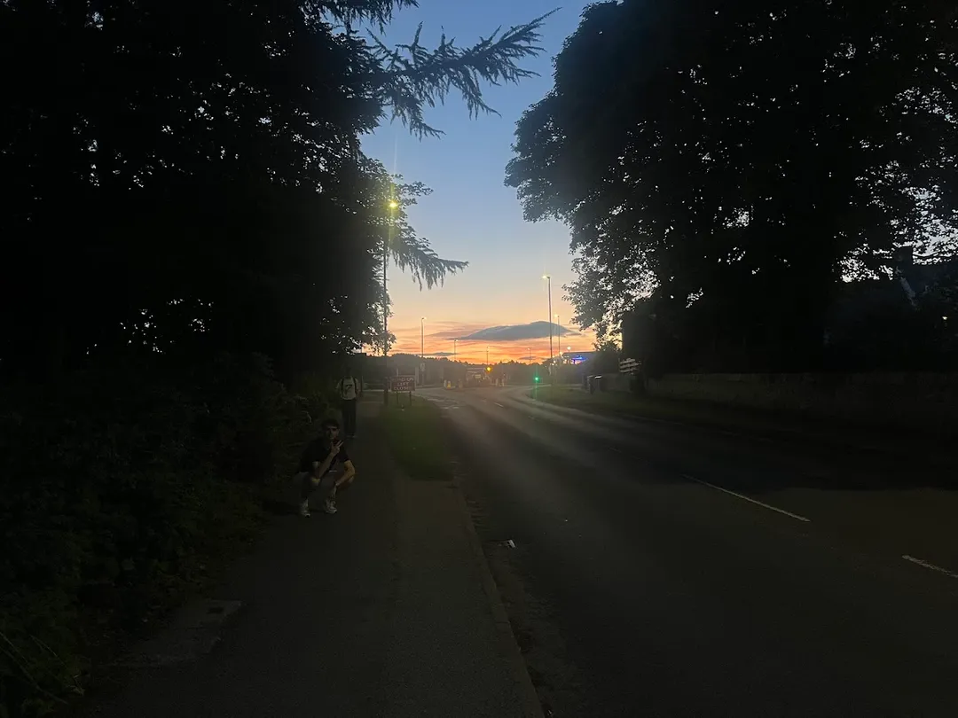 View of the road leading to the Westhill Shopping Centre