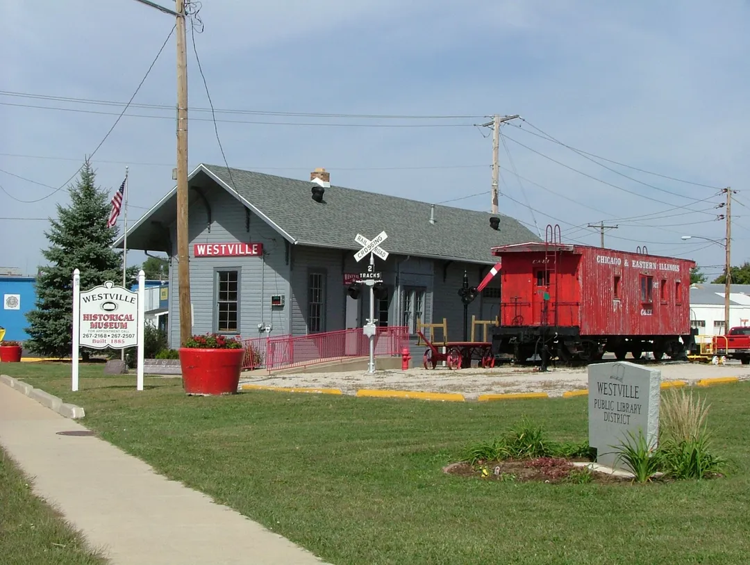 The historical museum in Westville, Illinois, from the south