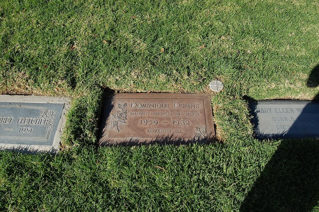 Dominique Dunne grave at Westwood Village Memorial Park Cemetery in Westwood, California. December 2011.