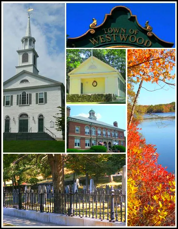 Montage of the town of Westwood, Ma