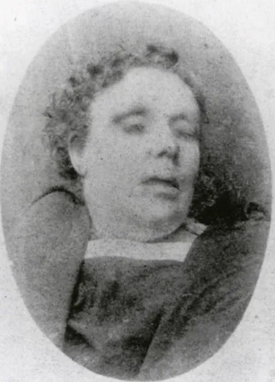 Victorian mortuary photograph of murder victim Annie Chapman.