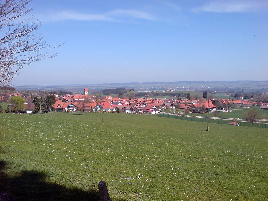 panoramic view of the municipality Wiggensbach (Swabia)