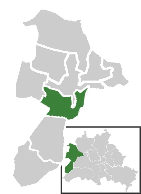 Lage des Ortsteil Wilhelmstadt im Berliner Bezirk Spandau