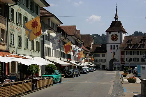 Hauptgasse von Willisau mit Untertor