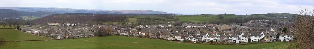 Panorama taken by myself from Tan House Lane overlooking Wilsden village.
A larger version is available on Flickr http://static.flickr.com/42/119360347_1476d7abf9_o.jpg

Source: https://www.flickr.com/photos/mgspiller/119360347/