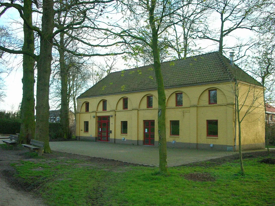 Restored coach house of the former castle of Zwevezele. Zwevezele, Wingene, West Flanders, Belgium