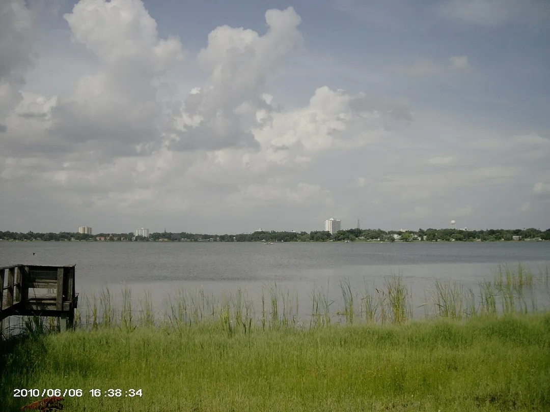 This is the skyline of Winter Haven, FL from Lake Howard.