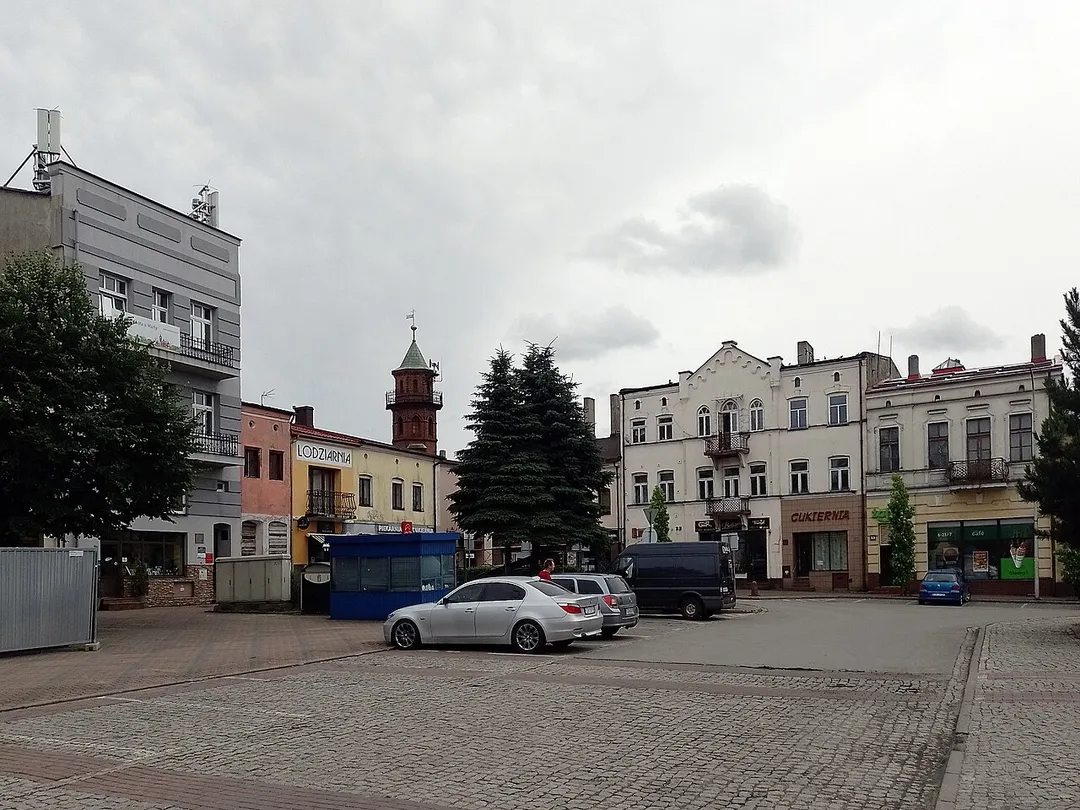 Market Square in Wolbrom, Poland