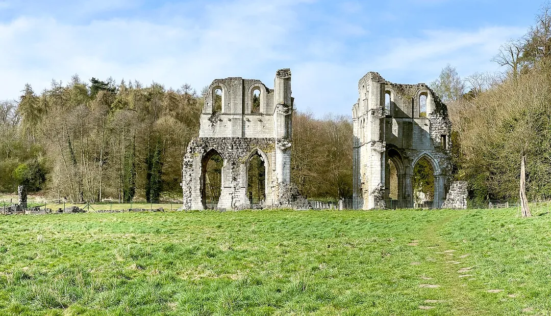 Roche Abbey from the East, ruins of the transepts.