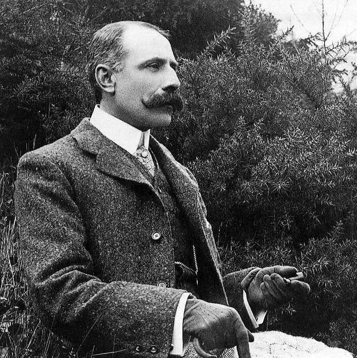 English  composer Edward Elgar, likely in the early 1900s.