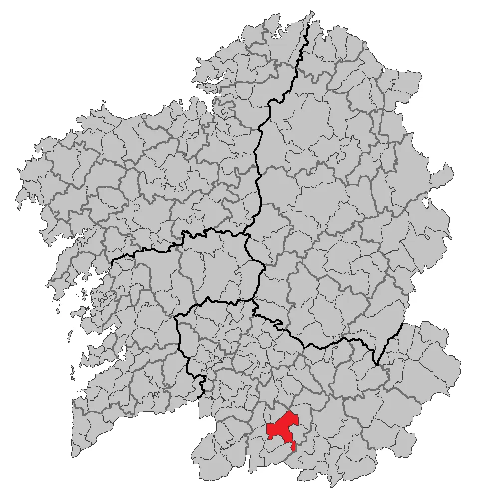 Mapa coa localización do concello de Xinzo de Limia.