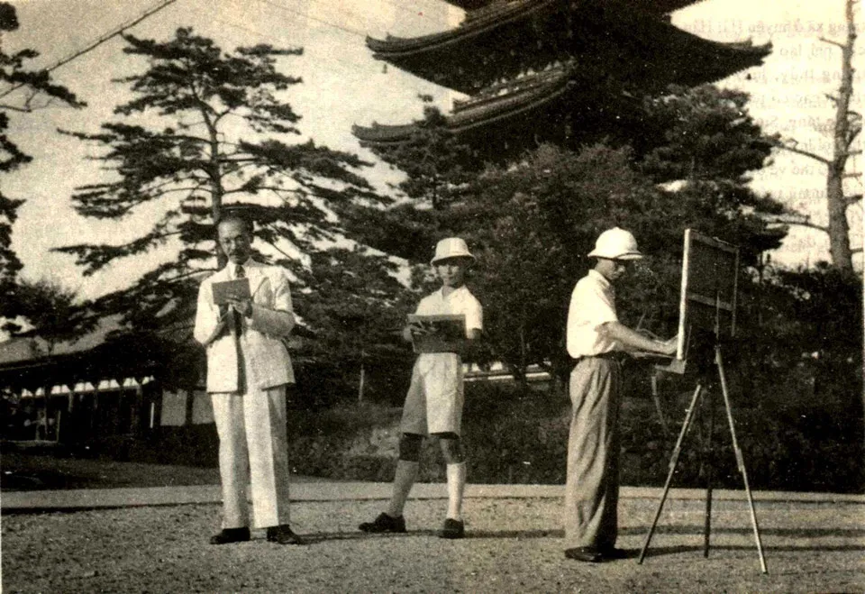 Nam Sơn with Lương Xuân Nhị and Nguyễn Văn Tỵ in Japan, 1943.