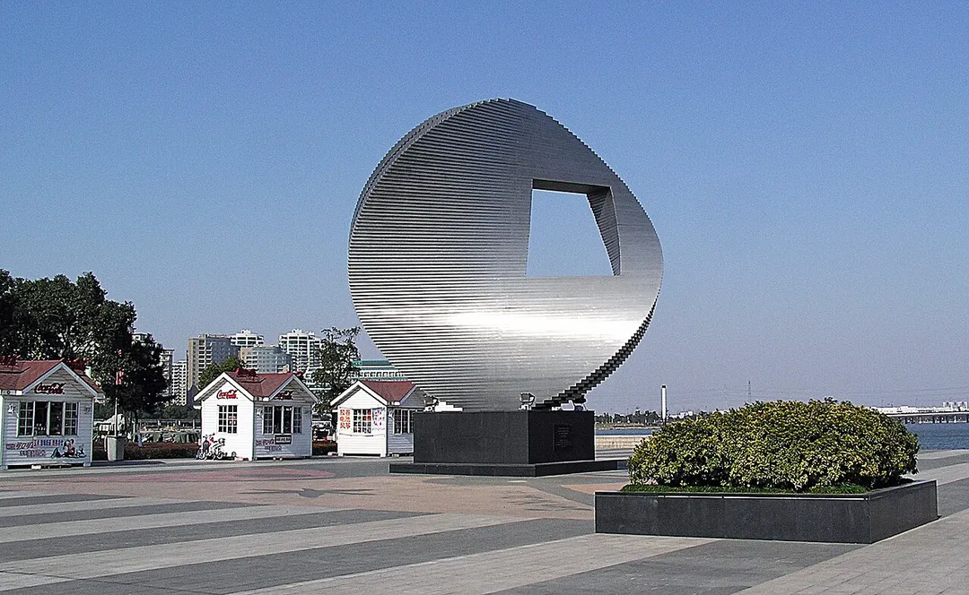 The art sculpture of Harmony, an icon of the Suzhou Industrial Park, China