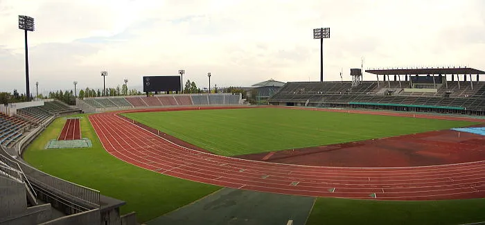 Kose Sportspark Mainstaidum. Kohu-city,Yamanashi-pref,Japan.