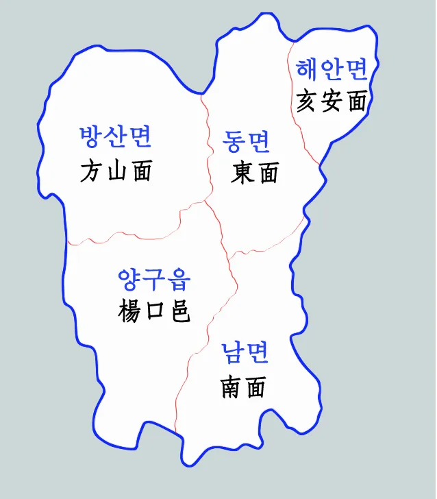 Yanggu-gun detail Map
