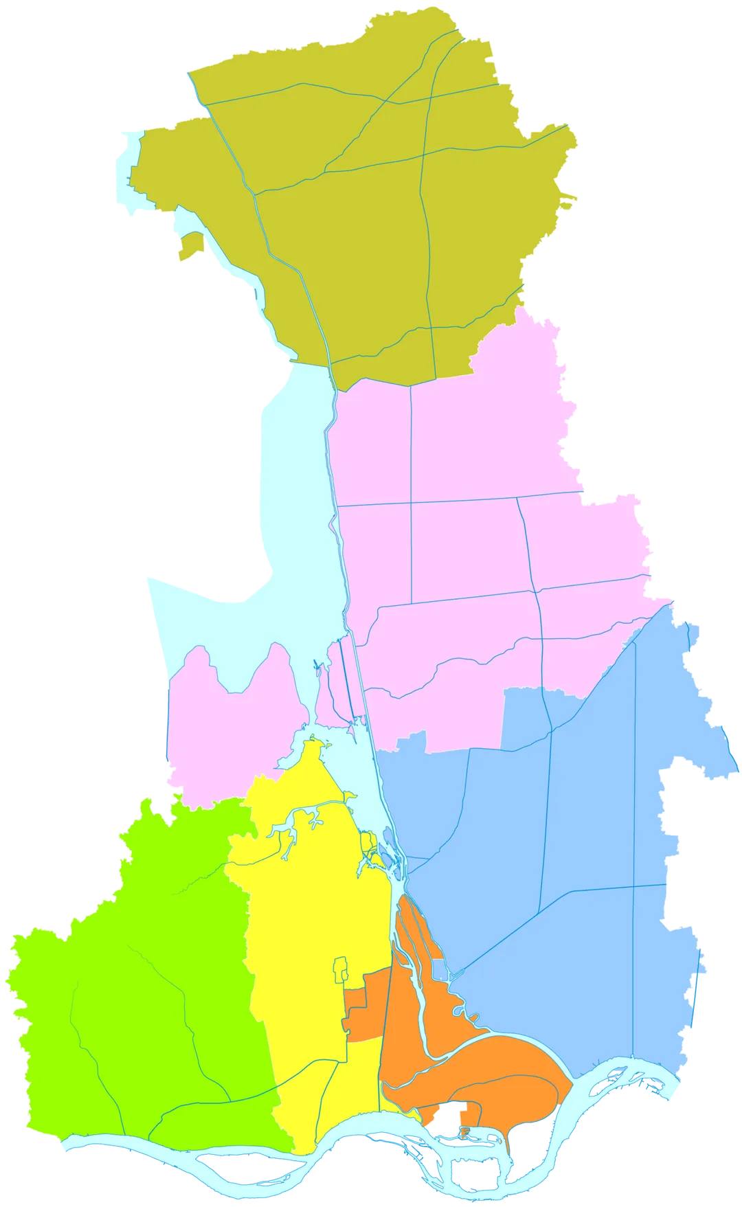 administrative divisions of Yangzhou City, Jiangsu, China