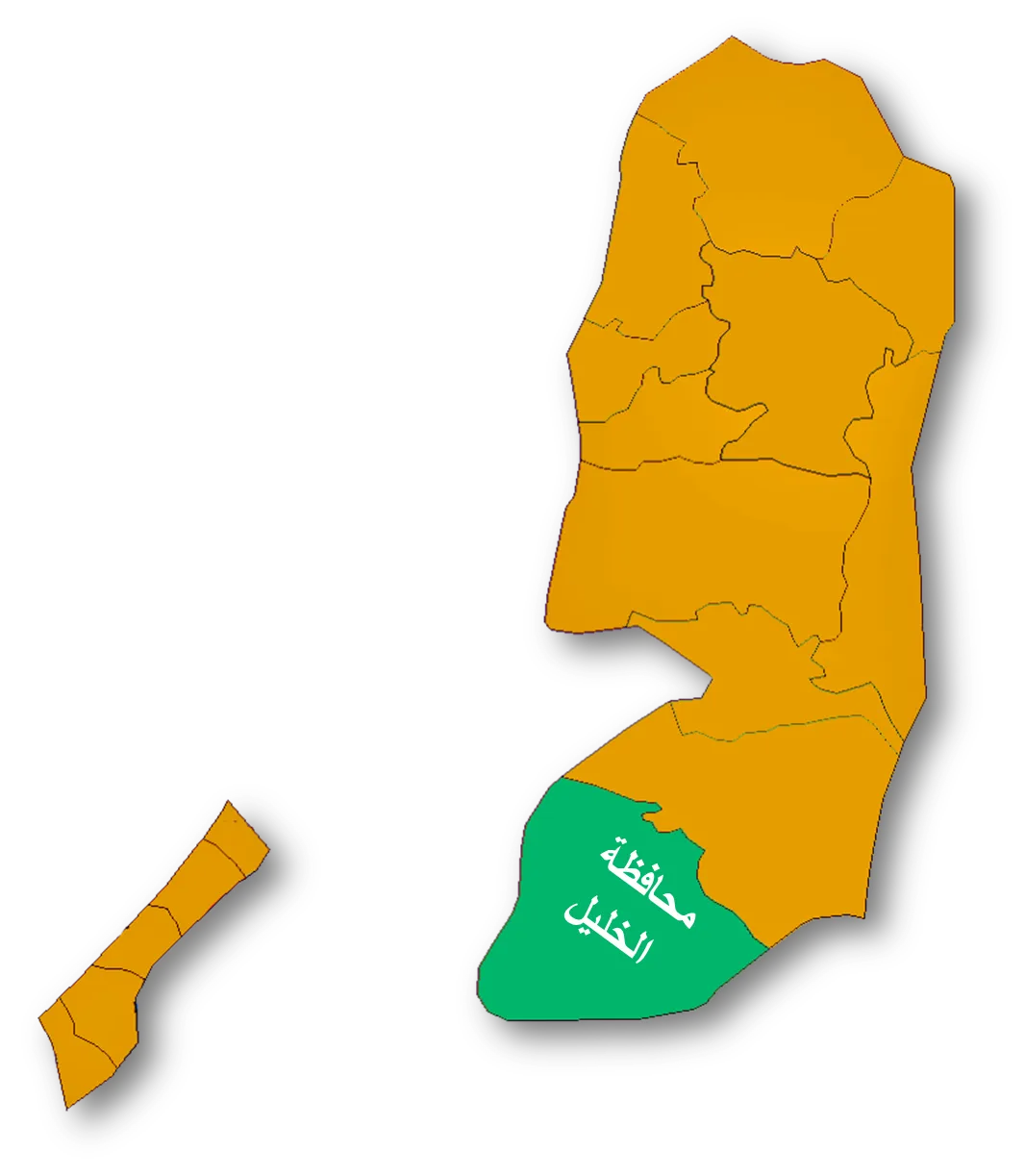 Map of the Governate of Hebron