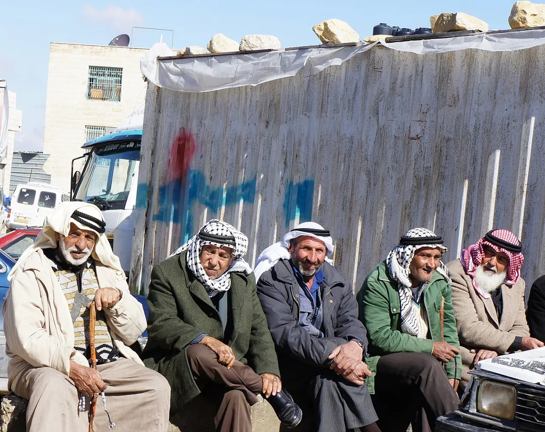 Old men  at Yatta, Hebron district, Palestine