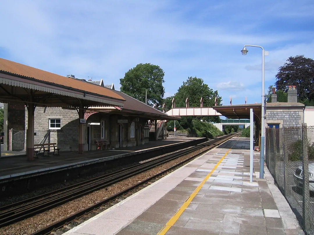 The railway station in Yatton, North Somerset, England.