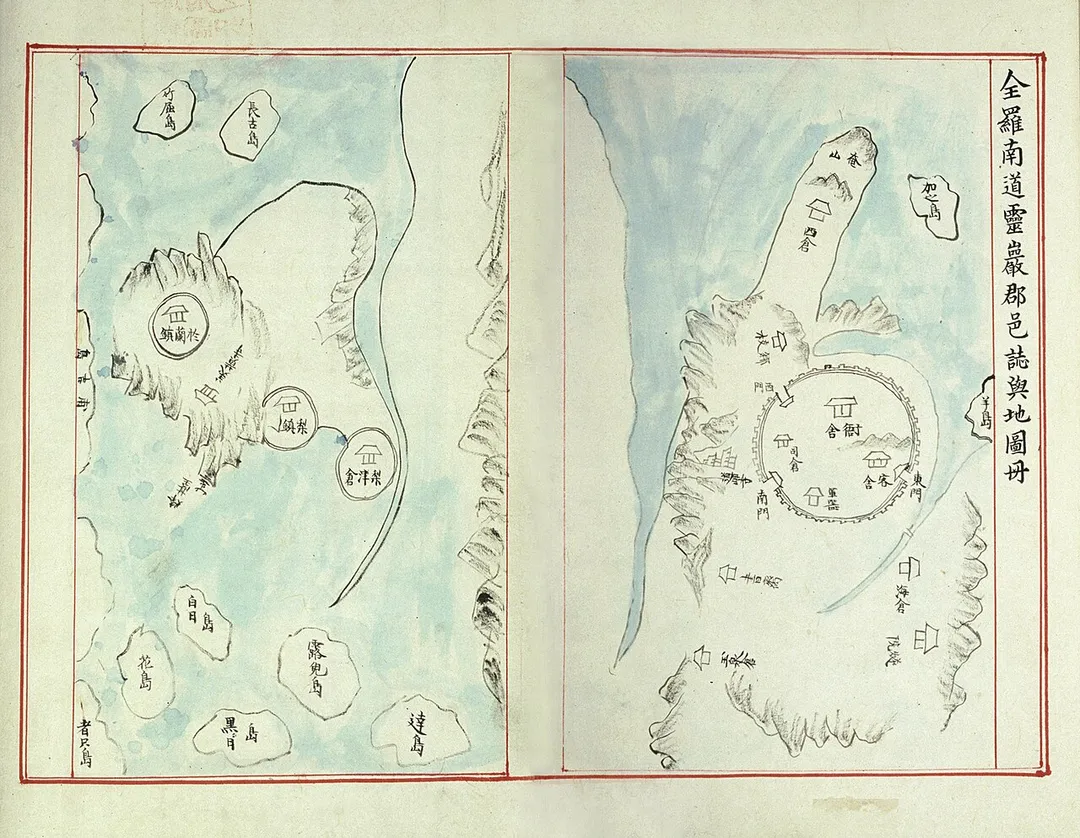 Eupji of Yeongam-gun, Jeollanam-do , compiled in 1899. Color map attached.