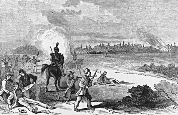 The Battle of Montgomery's Tavern in Toronto, Canada.