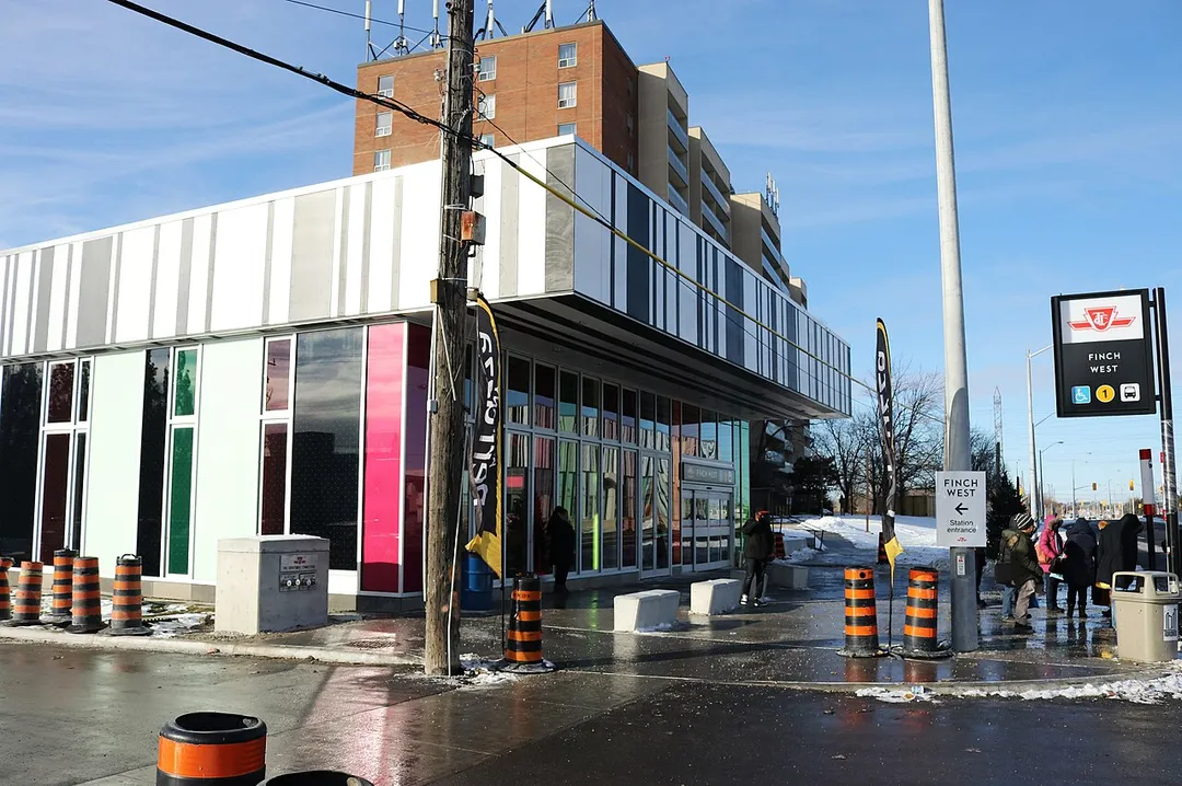 Finch West Station west entrance in December 16, 2017