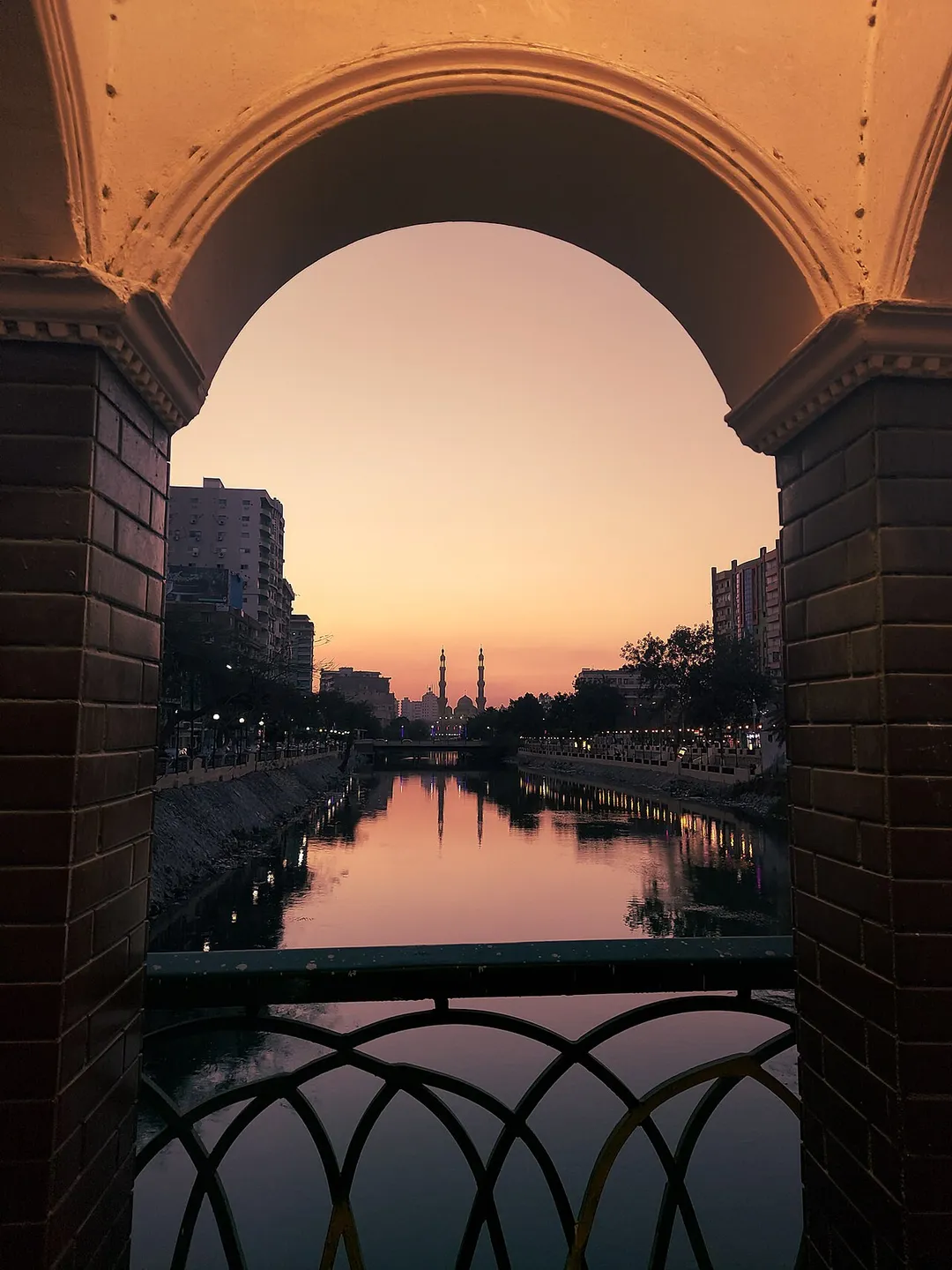 This photo in the centre of  zagazig city in the sunset. Zagazig is one of the oldest cities in Egypt and this photo carry its peaty in a single take