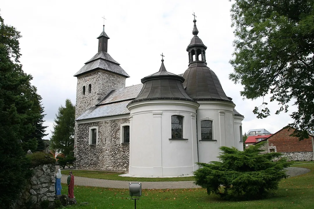 Holy Trinity and Saint Florian church in Zawiercie Skarżyce (Poland).