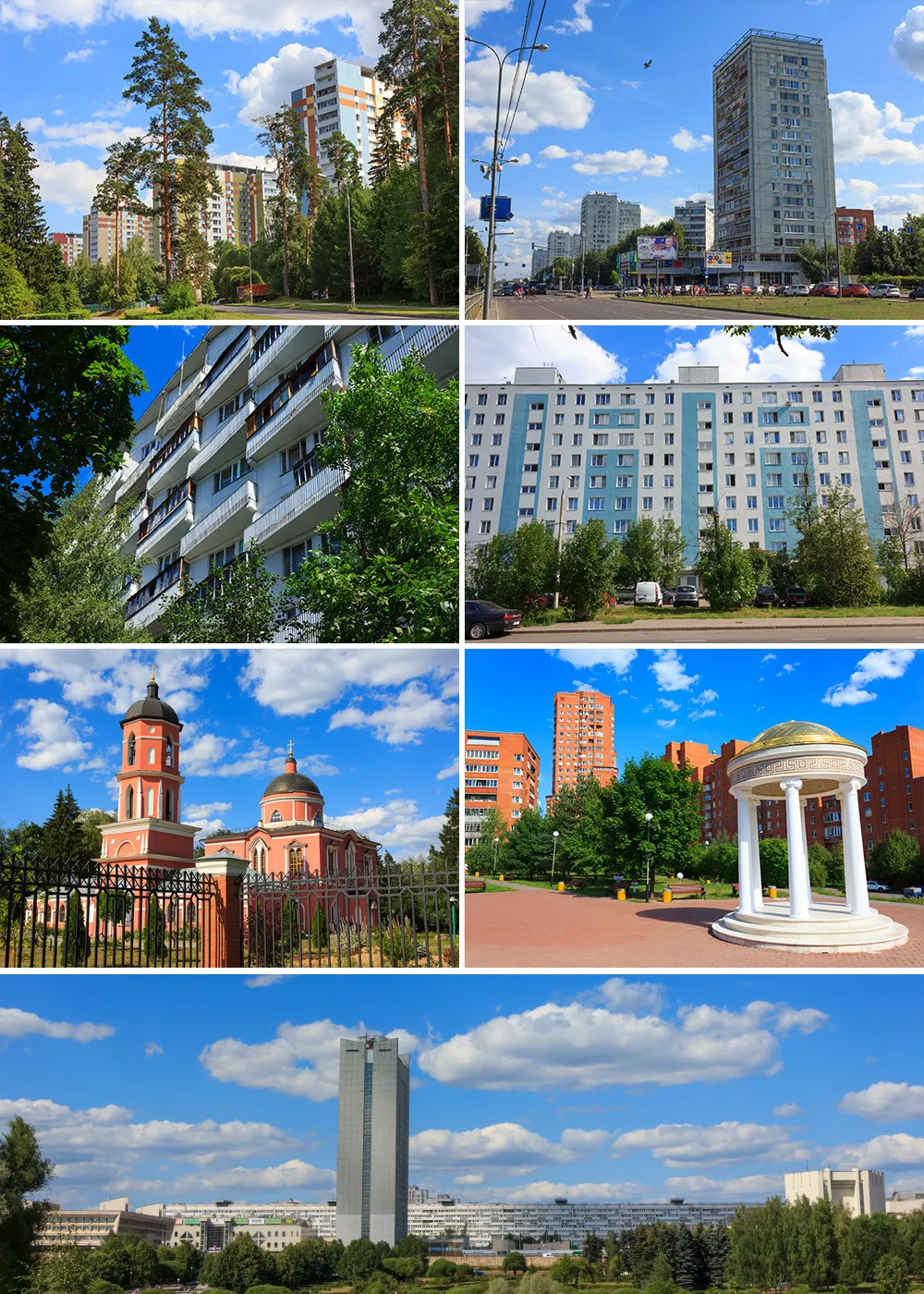 Zelenograd collage. All pictures were made in July 2014.