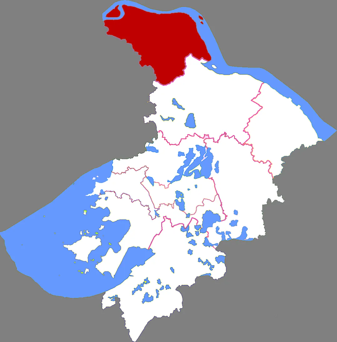 Location of Zhangjiagang county-level city in Suzhou city of Jiangsu province, China